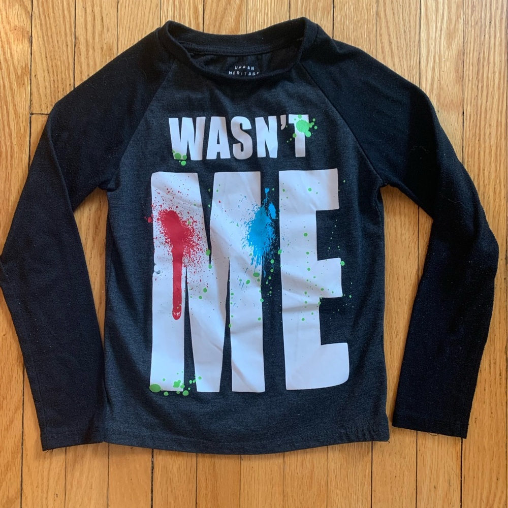 Heritage Black Long Sleeve Tee with Bold Graphic Print